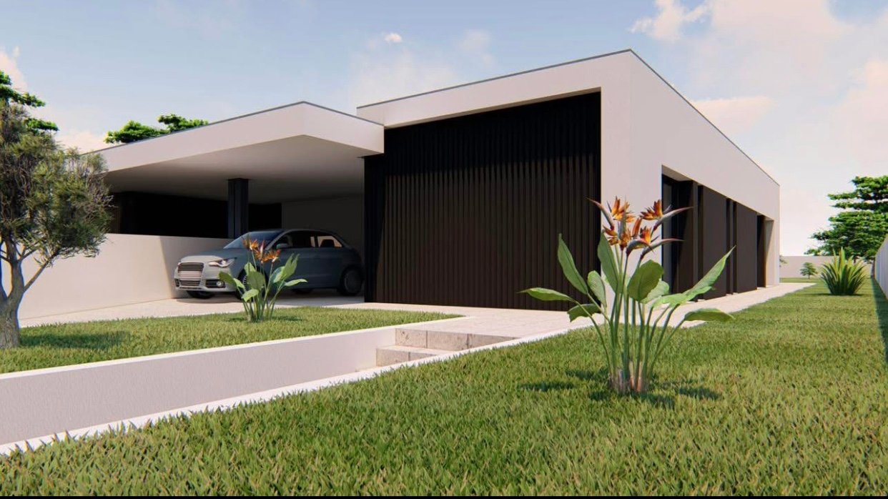 Semi-detached villa under construction in São João da Madeira, Portugal